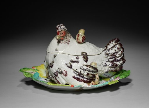 Hen and Chicks Covered Tureen on Stand