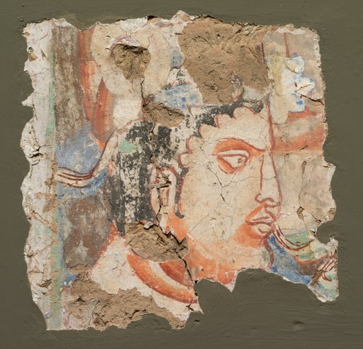 Fragment with a Head of Bodhisattva