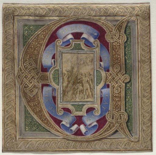 Historiated Initial (E) Excised from the Colonna Missal: The Martyrdom of Saint Stephen