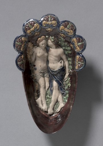 Boat-Shaped Cup with Ceres and Bacchus on a Bed of Grape Clusters and Wheat