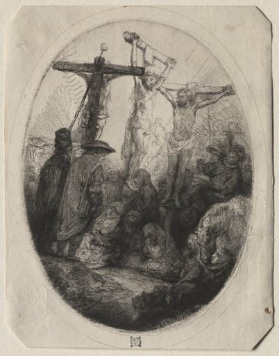 Christ Crucfied Between Two Thieves: An Oval Plate