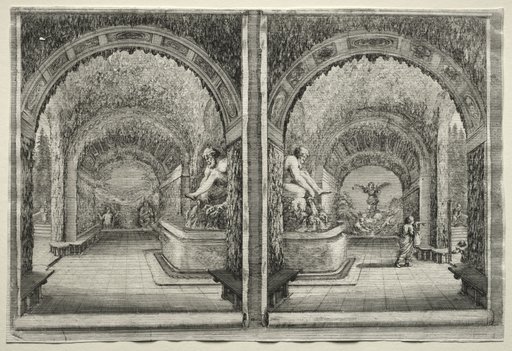 Views of the Villa of Pratolino: Two Views of the Grotto