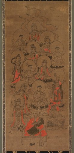 Twelve Buddhas and Kobo Daishi (Jusanbutsu)