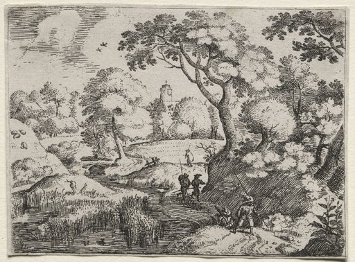 Six Landscapes: Path Between Swamp and Wooded Bank