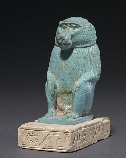 Baboon on a Limestone Base