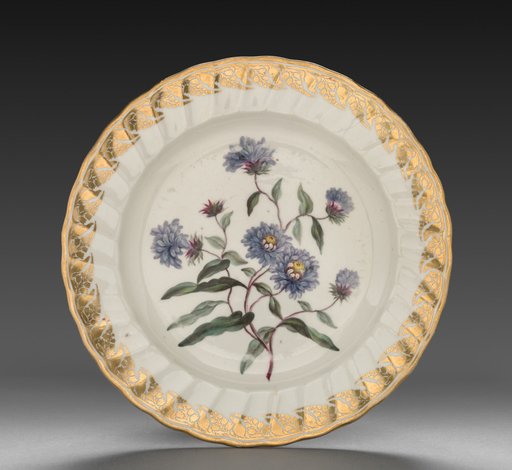 Plate from Dessert Service: Tall Blue Aster