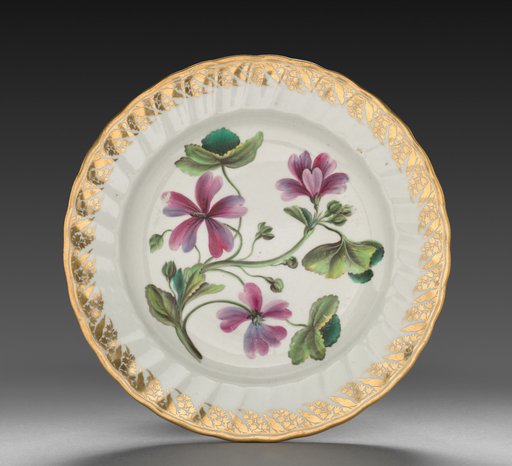 Plate from Dessert Service: Althaea Marsh Mallow