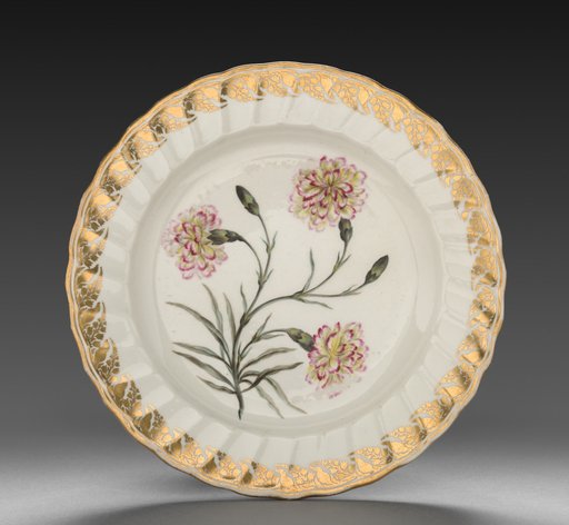 Plate from Dessert Service: Picatee Carnation