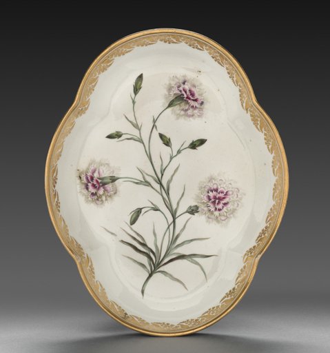 Quatrelobed Dish from Dessert Service: Pinks--Maddocks Beauty