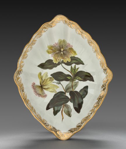 Lozenge Shaped Dish from Dessert Service: Large Flowered St. John's Wort