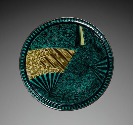 Plate with Fan Designs