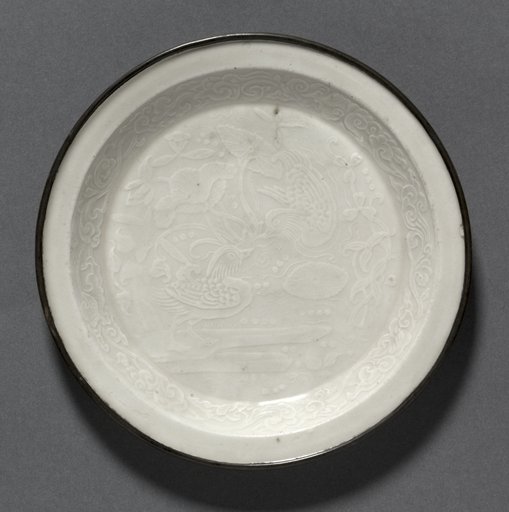 Dish with Ducks in Lotus Pond: Ding Ware