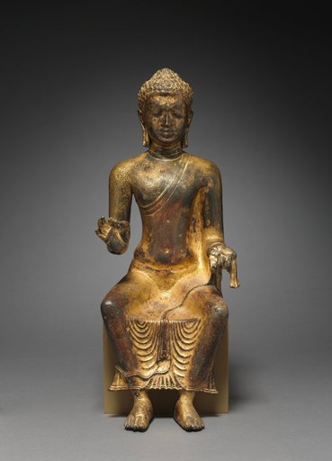 Enthroned Buddha Preaching