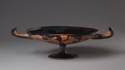 Red-Figure Kylix (Drinking Cup): Artemis and Stag