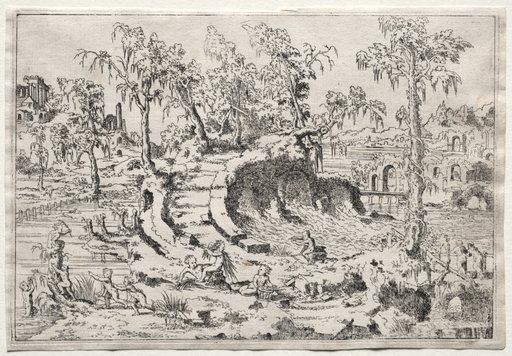 Landscape with Putti