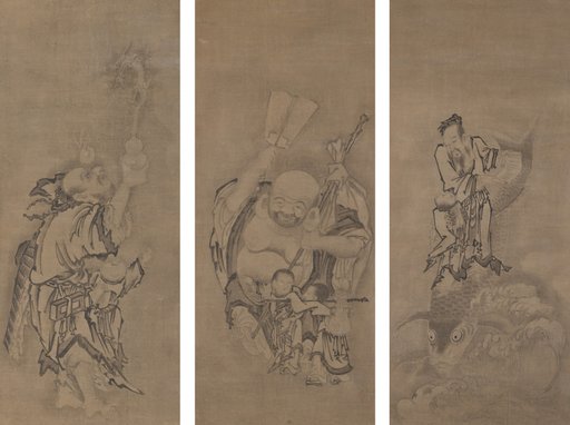 Hotei with Daoist Immortals