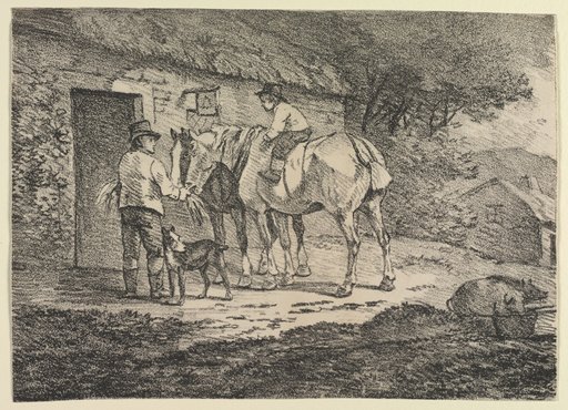 Specimens of Polyautography: Horses at a Cottage Door
