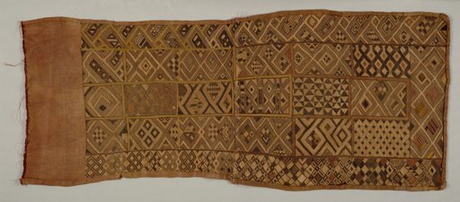 Embroidered Raffia Pile Cloth