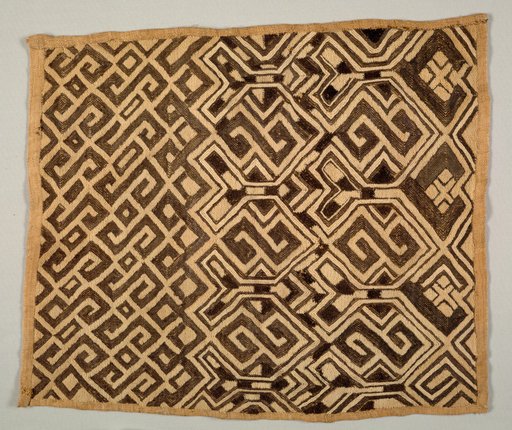Embroidered Raffia Pile Cloth