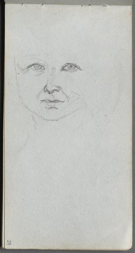 Sketchbook, page 59: Study of a Face