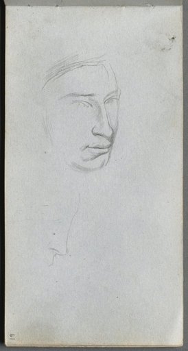 Sketchbook, page 61: Face, 3/4 view profile