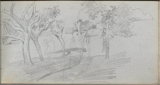 Sketchbook, page 74: Landscape Study