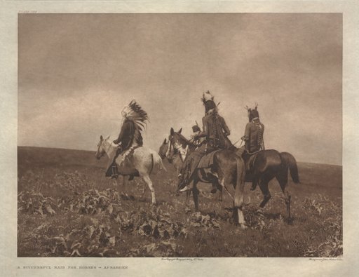Portfolio IV, Plate 138: A Successful Raid for Horses--Apsaroke