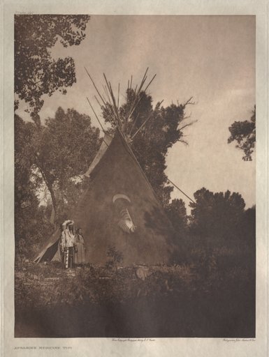 Portfolio IV, Plate 141: Apsaroke Medicine Tipi