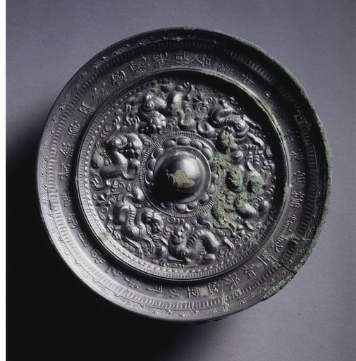 Mirror with Three Pairs of Bixie around a Loti-form Knob