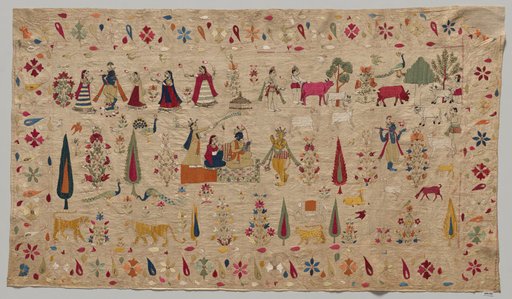 Rumal with Rama and Krishna scenes