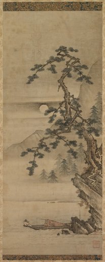 Playing Flute in Moonlight