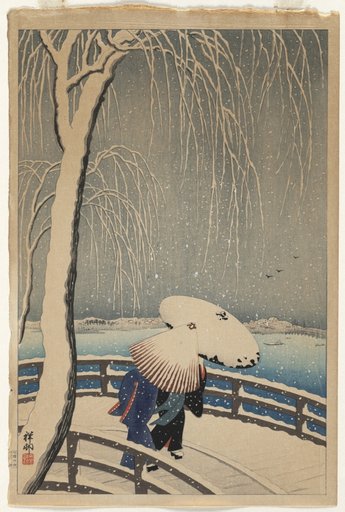 Umbrellas in Snow