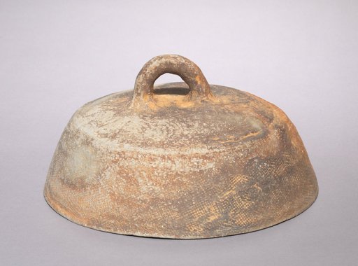 Jar with Loop Handle with Overall Impressed Surface Decoration (lid)