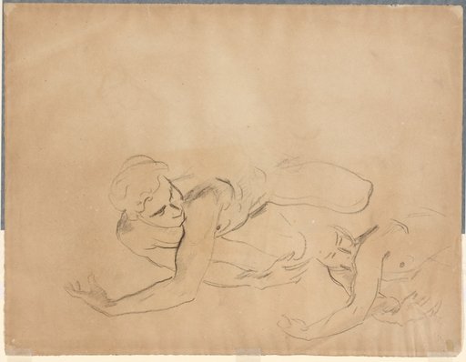 Studies of a Male Nude (verso)