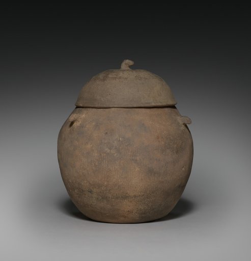 Lidded Jar with Four Horn Lugs