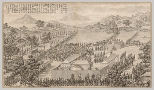 Rewards to Generals and Officers in Quelling the Uigurs: from Battle Scenes of the Quelling of Rebellions in the Western Regions, with Imperial Poems