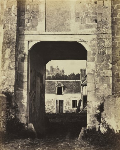 Rural Estate Seen Through Archway