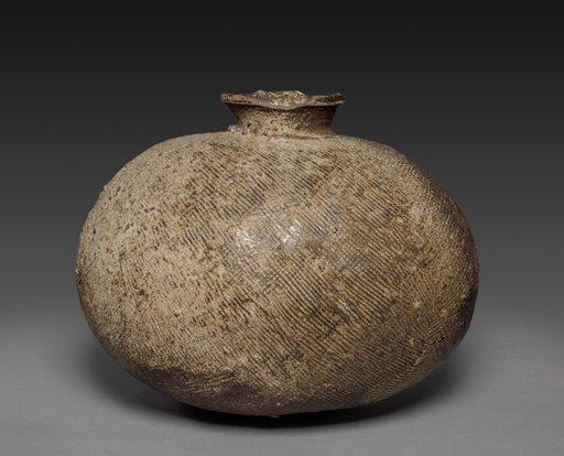 Jug with Oblong Body: Sueki Ware