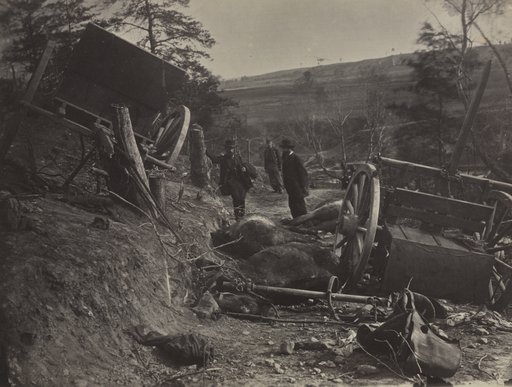 Effects of a Shell Explosion, Fredericksburg, VA.