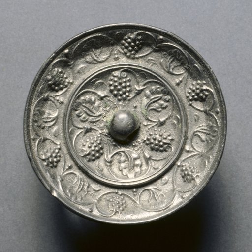 Miniature Mirror with Grape Decoration