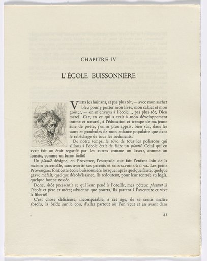 Frédéric Mistral: Mémoires et Recits by Frédéric Mistral: bust of a woman (page 41)