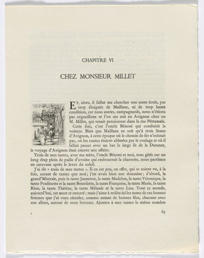 Frédéric Mistral: Mémoires et Recits by Frédéric Mistral: woman and man on horse (page 65)