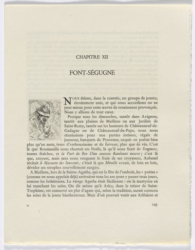 Frédéric Mistral: Mémoires et Recits by Frédéric Mistral: bust of old man (page 145)