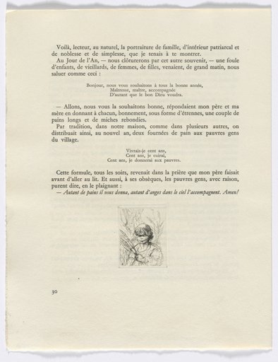 Frédéric Mistral: Mémoires et Recits by Frédéric Mistral: bust of a child (page 30)