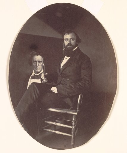 John R. Johnston with Painting