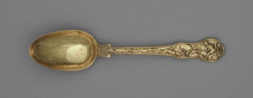 Dessert Spoon with Hunt Scenes