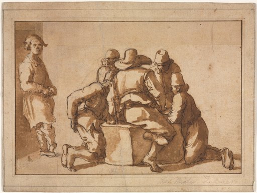 Genre Scene of Young Men Playing a Game