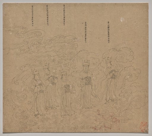 Album of Daoist and Buddhist Themes: Procession of Daoist Deities: Leaf 22
