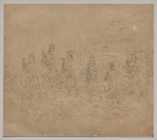 Album of Daoist and Buddhist Themes: Procession of Daoist Deities: Leaf 23