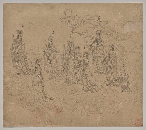 Album of Daoist and Buddhist Themes: Procession of Daoist Deities: Leaf 26